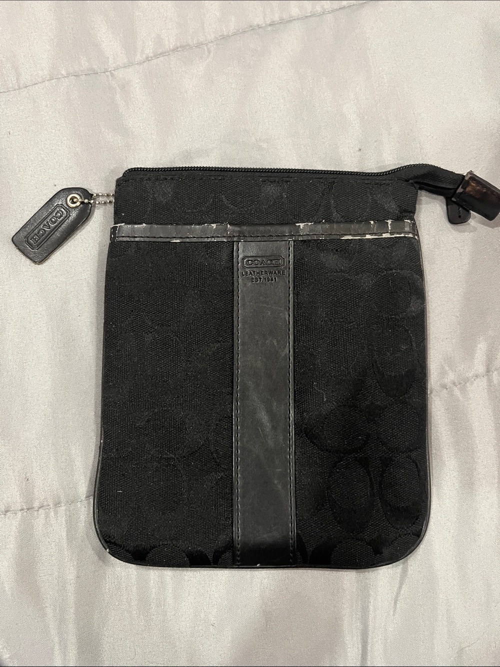 Coach Black Signature Canvas Toiletry Pouch